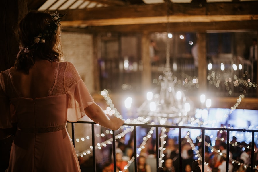 Photo Lighting and Music Transform Wedding Venue